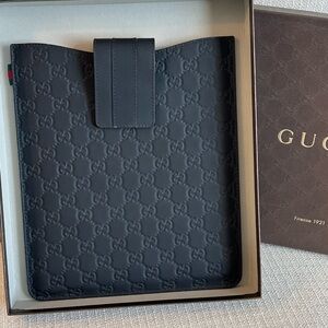 Gucci leather GG embossed iPad case